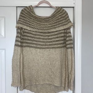 Oversized off the shoulder free people sweater